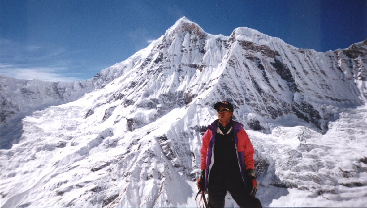Annapurna South Peak from Rakshi Peak